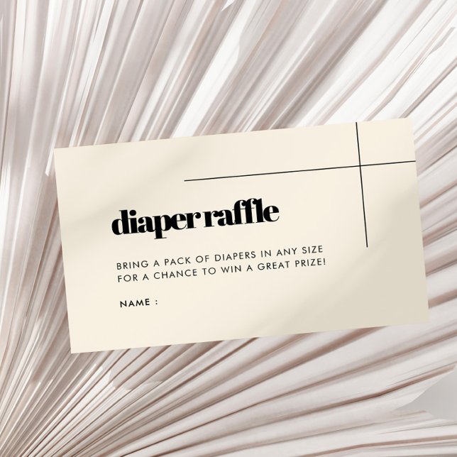 Tarjeta De Recepción Inserto simple y elegante para rifa de pañales en  (Subido por el creador)