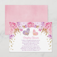 insertos de ducha de la pantalla de mariposa rosa 