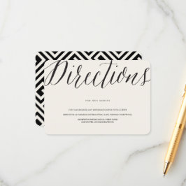 Tarjeta De Recepción Instrucciones de Boda Geo Llave Griega Escritura C