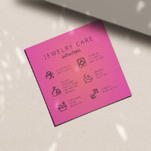 Instrucciones de cuidado de joyas rosas gracias a 