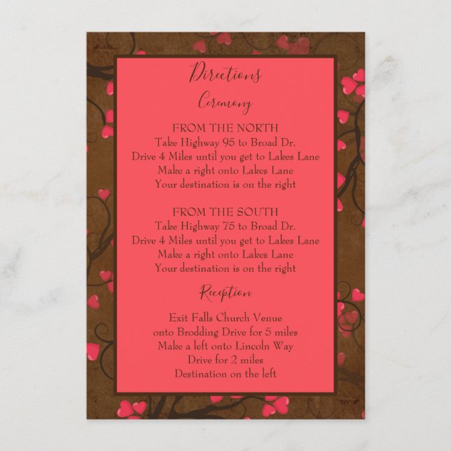 Tarjeta De Recepción Instrucciones encantadoras (Anverso)