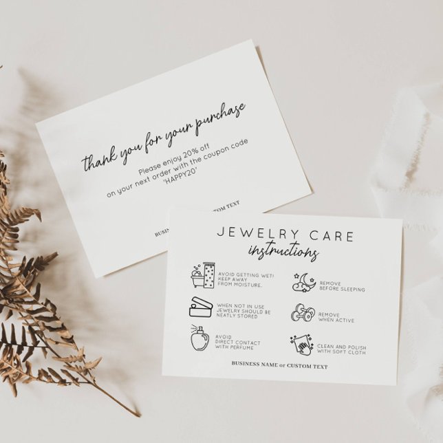 Tarjeta De Recepción Instrucciones Mínimas De Atención Médica De Joyas  (Subido por el creador)