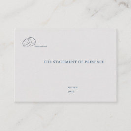 Tarjeta De Recepción Interlocking Rings- Minimalist Wedding Enclosure