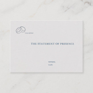 Tarjeta De Recepción Interlocking Rings- Minimalist Wedding Enclosure