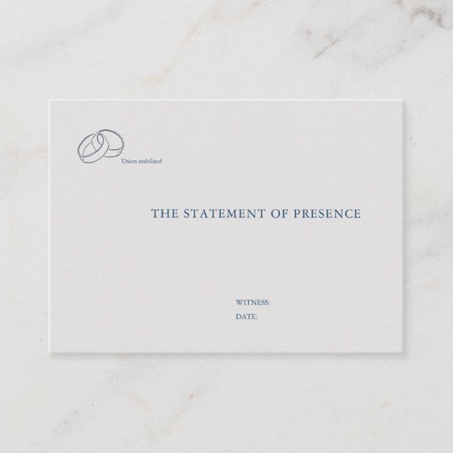 Tarjeta De Recepción Interlocking Rings- Minimalist Wedding Enclosure (Anverso)