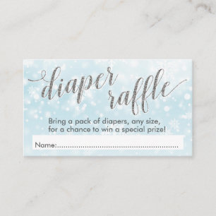 Tarjeta De Recepción Invernadero Copo de nieve Azul Baby Shower Diaper 