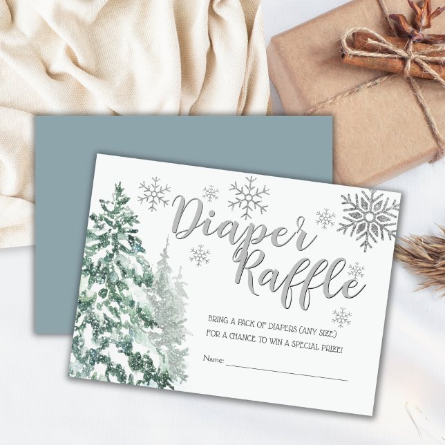 Tarjeta De Recepción Invernadero de nieve Baby Shower Diaper Raffle (Subido por el creador)