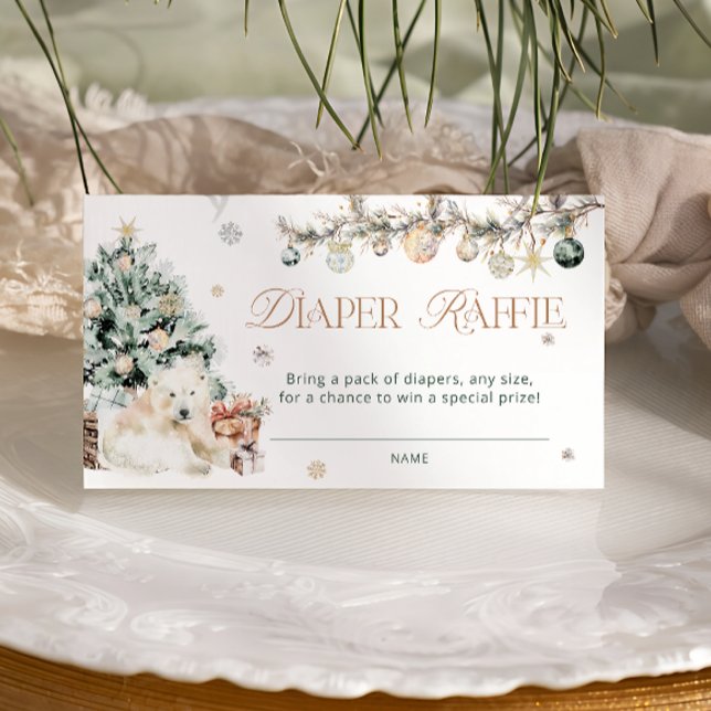 Tarjeta De Recepción Invernal Cute Polar Oso Baby Shower Diaper Raffle (Subido por el creador)