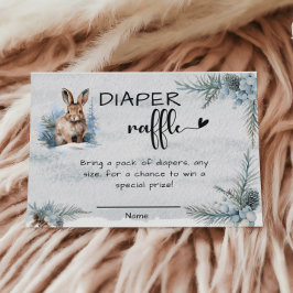 Tarjeta De Recepción Invernal de animales Baby Shower Diaper