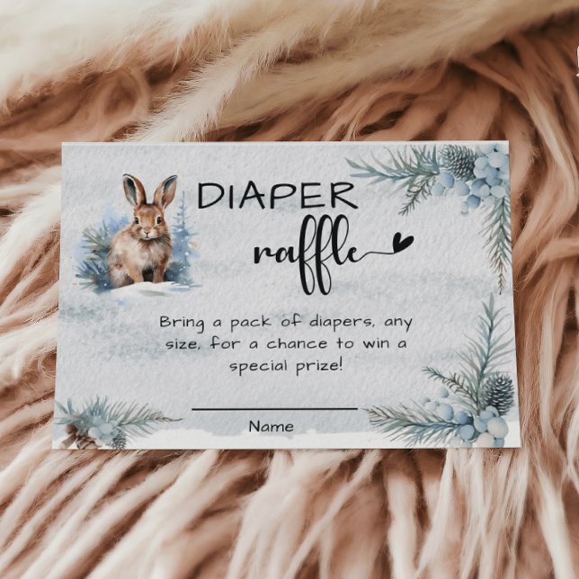 Tarjeta De Recepción Invernal de animales Baby Shower Diaper (Subido por el creador)