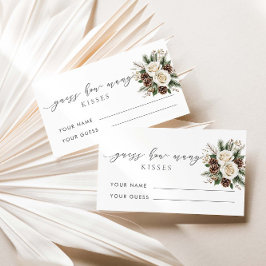 Tarjeta De Recepción Invierno adivina cuántos besos de juego de novias