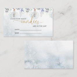 Tarjeta De Recepción Invierno adivina cuántos cartones de caja