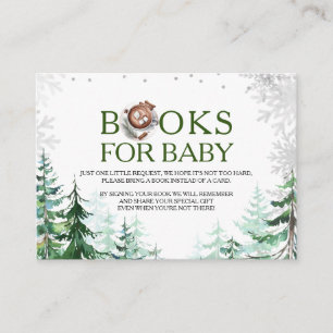Tarjeta De Recepción Invierno Está Frío Afuera Bosque Libros para Bebé
