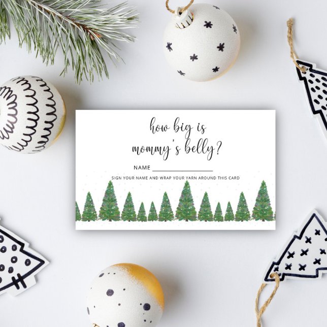 Tarjeta De Recepción Invierno qué grande es la barriga de mamá (Subido por el creador)