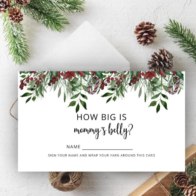 Tarjeta De Recepción Invierno qué grande es la barriga de mamá (Subido por el creador)