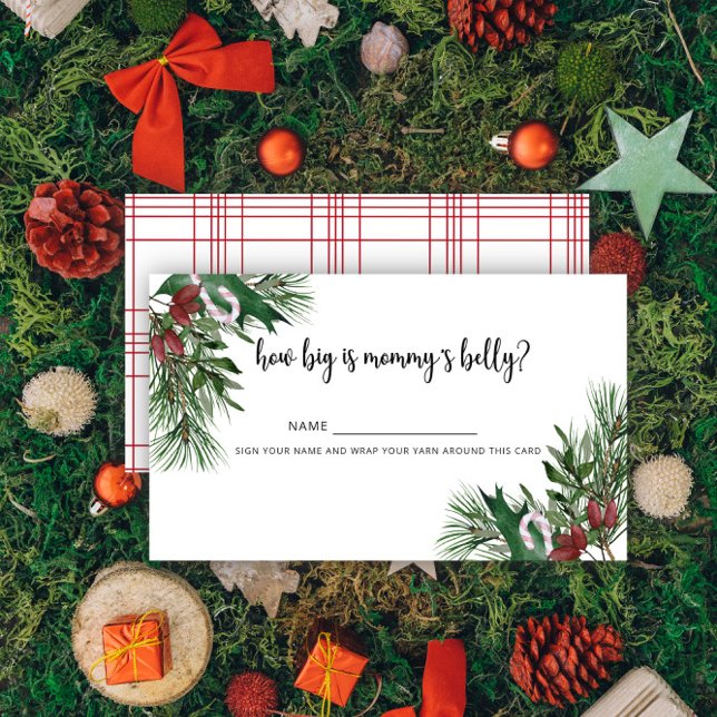 Tarjeta De Recepción Invierno qué grande es la barriga de mamá (Subido por el creador)