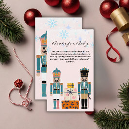 Tarjeta De Recepción Invierno rosa Snowflakes Nutcracker Baby Shower