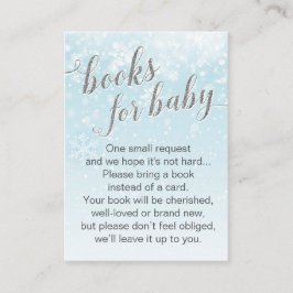 Tarjeta De Recepción Invierno Snowflake Blue Baby Boy Petición de un li
