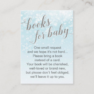 Tarjeta De Recepción Invierno Snowflake Blue Baby Boy Petición de un li