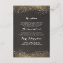 Invitado a la información del Boda de Vintage Gold