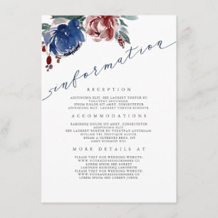 Tarjeta De Recepción Invitado a recibir información de Bodas florales d