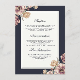 Tarjeta De Recepción Invitado a recibir información de Bodas florales d
