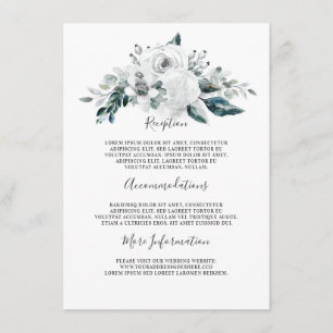 Tarjeta De Recepción Invitado a recibir información sobre Bodas florale