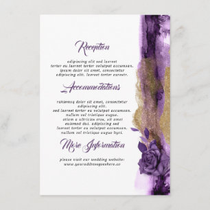 Tarjeta De Recepción Invitado a recibir información sobre Bodas florale