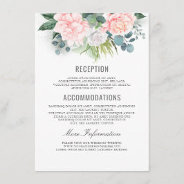 Tarjeta De Recepción Invitado a recibir información sobre Bodas florale