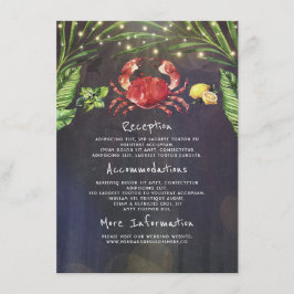 Tarjeta De Recepción Invitado a recibir información sobre Bodas tropica