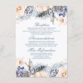 Tarjeta De Recepción Invitado a recibir información sobre el Boda flora