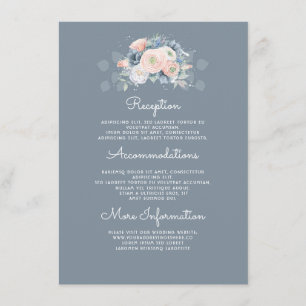 Tarjeta De Recepción Invitado a recibir información sobre el Boda flora