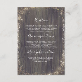 Tarjeta De Recepción Invitado a recibir información sobre madera floral