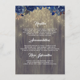 Tarjeta De Recepción Invitado de información sobre Bodas florales de la