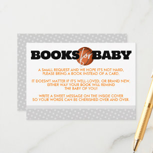 Tarjeta De Recepción Invitan a insertar libros de baloncesto para el ga