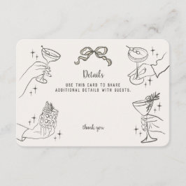 Tarjeta De Recepción Invitar a insertar detalles del Fiesta de cócteles