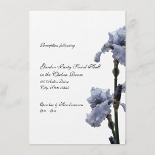 Tarjeta de recepción Iris de Azul