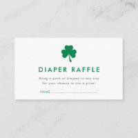 Irlandés Lucky Charm Diaper Raffle Baby Shower