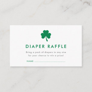 Tarjeta De Recepción Irlandés Lucky Charm Diaper Raffle Baby Shower