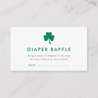 Tarjeta De Recepción Irlandés Lucky Charm Diaper Raffle Baby Shower