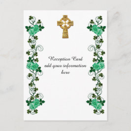 Tarjeta de recepción irlandesa Celtic Cross