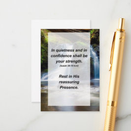 Tarjeta De Recepción Isaías 30:15 En silencio y con confianza