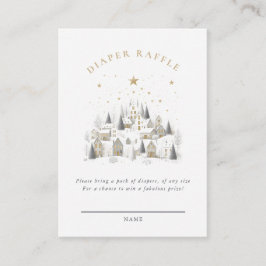 Tarjeta De Recepción It Takes A Village Snowy Whimsical Baby Shower 