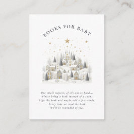 Tarjeta De Recepción It Takes a Village Snowy Whimsical Baby Shower