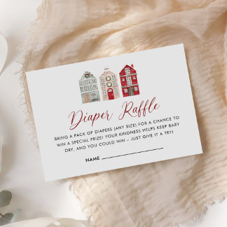 Tarjeta De Recepción It Takes a Village Winter Christmas Baby Shower