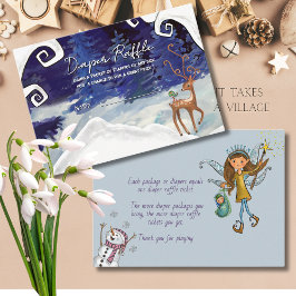 Tarjeta De Recepción It Takes a Village Winter Fairy Baby Ruffle Card