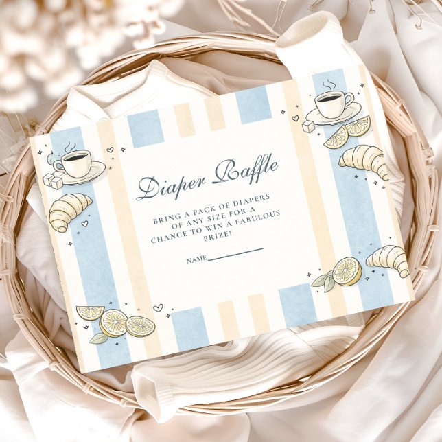 Tarjeta De Recepción Italian Café Doodle Stripesr Diapper Raffle (Subido por el creador)
