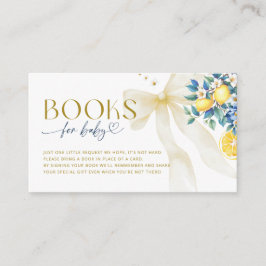Tarjeta De Recepción Italian Lemon Blue Tile Sweetie Books for Baby