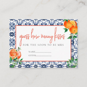 Tarjeta De Recepción Italiano Spritz ¿Cuántos Besos Responden A Juego D