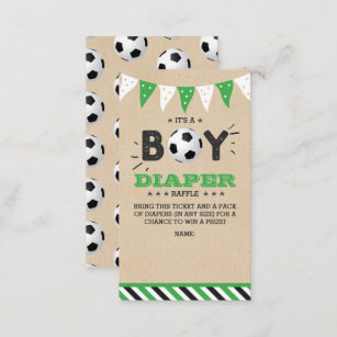 Tarjeta De Recepción It's a Boy! Baby Shower Diaper Raffle